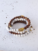 Wrist Mala Bracelet - Howlite